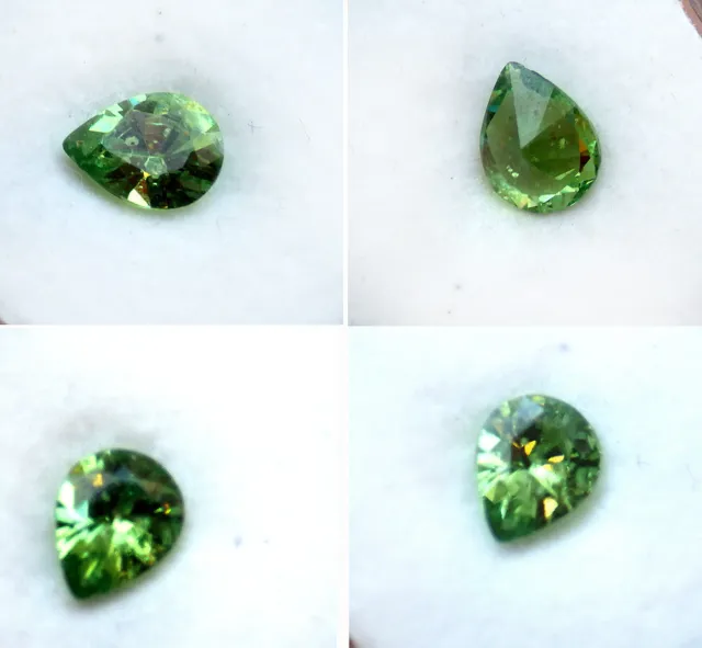 Top-Russischer DEMANTOID - brillantes Grün, 0,54 ct, VSi, Tropfen