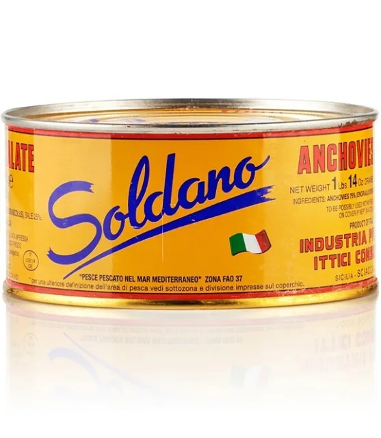 Soldano Acciughe Salate In Latta Gr.850