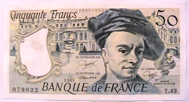 1985 France 50 Francs XF+ French De La Tour Banknote Currency Paper Money p-152