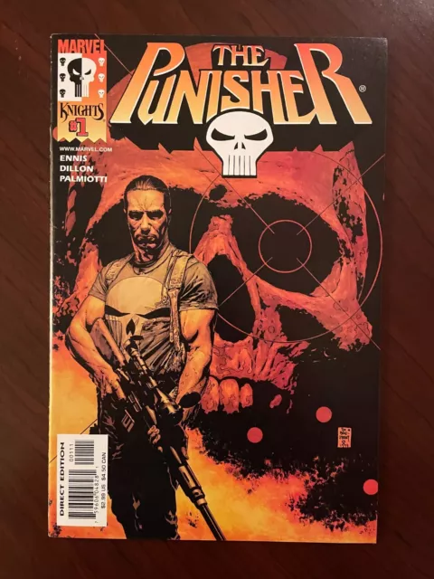 Punisher #1 (Marvel Comics 2000) Steve Dillon Frank Castle Marvel Knights 9.4 NM