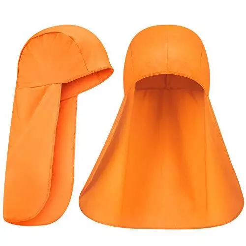 2 Packs Cooling Skull Cap Elastic Sun Shade Hat Neck Shield