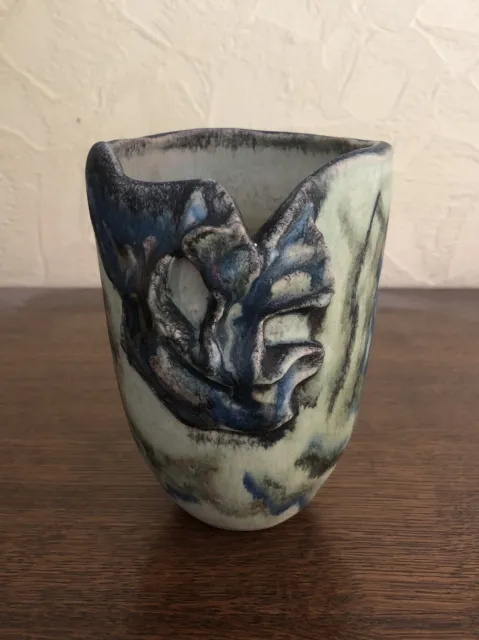 dekorative Vase aus Keramik, Handarbeit Ingeborg Zenker 1992 [12]