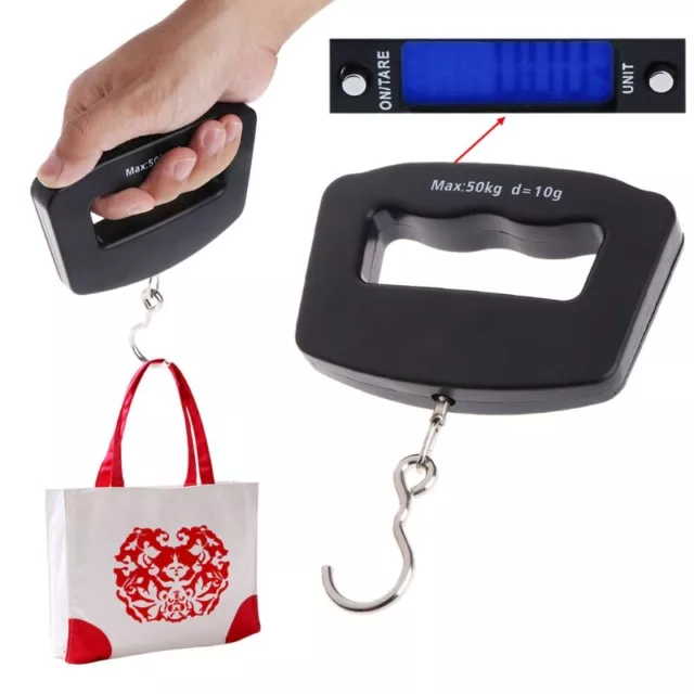 Portable Digital Hand-held Scale 50Kg Baggage Fish Hook Electronic Scale 3