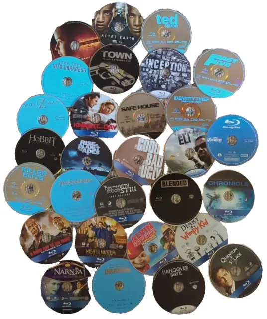 Wholesale Bulk Blu-ray Lot of 50 Random Mixed Genre - Disc Only Bluray