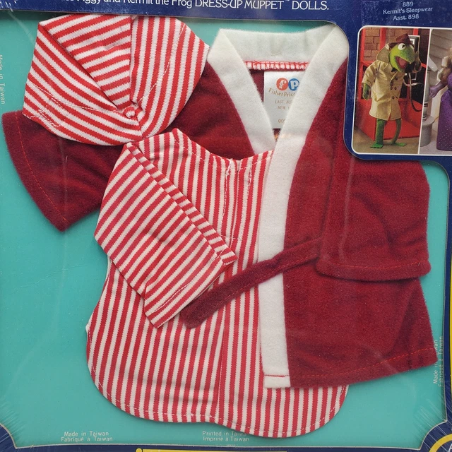 Muppet Sleep Wear Outfit for Kermit Gonzo Dress Up Doll Fisher Price Night Cap 2