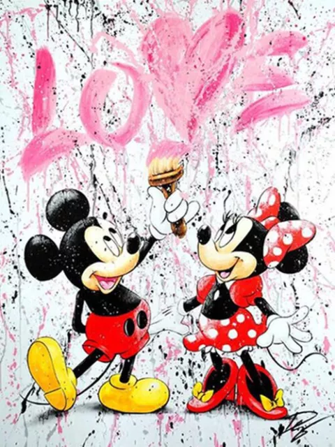 5D Full Diamond Painting Kits Disney Graffiti Mickey Mouse Mosaic DIY Gift UK
