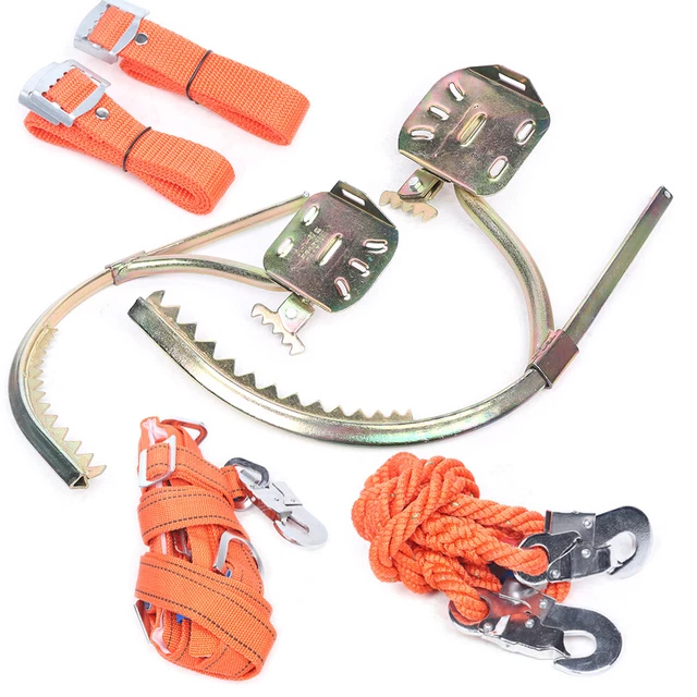 Tree Climbing Spurs Foot Strap Safety Belt Rope Fruit Picking Climbing Spikes
