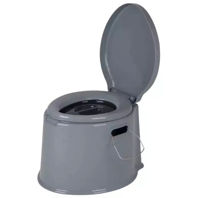 Inodoro portátil gris 7 L Bo-Camp vidaXL