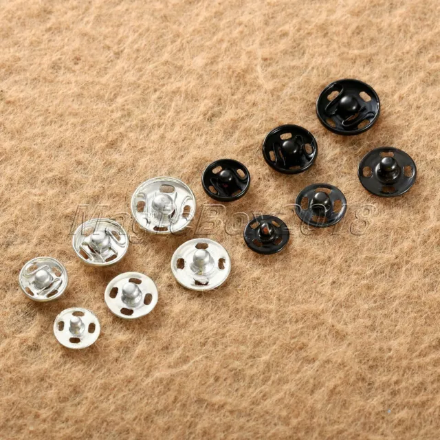 10 sets Metal Buttons Snap Fastener Press Stud Popper Sew On Sewing Fabric  Craft