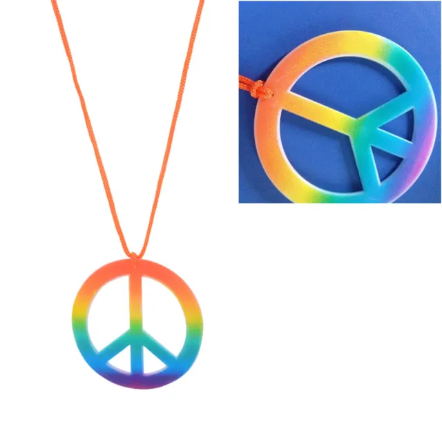 2 Pcs Zubehör Peace-Zeichen-Halskette Schmuck Halskette Abschlussball Halskette