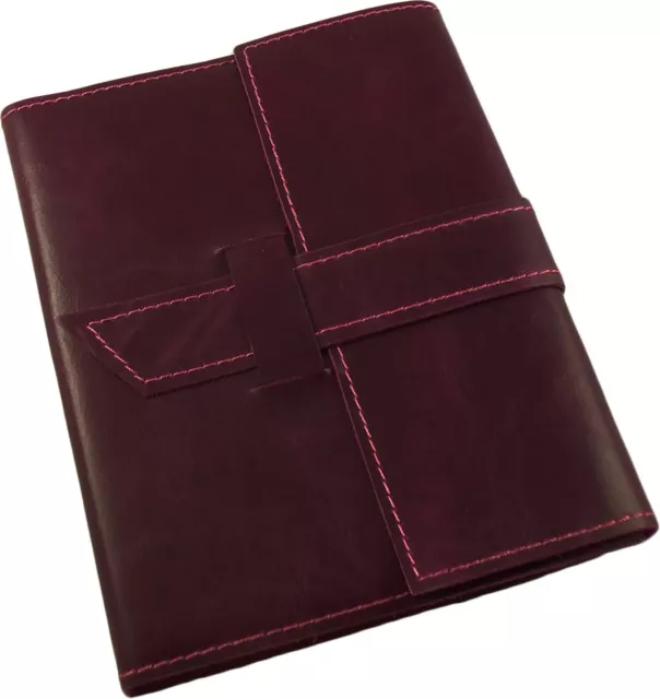 Purple Leather Journal Refillable Notebook Sketchbook Diary Men Women Kids Gift