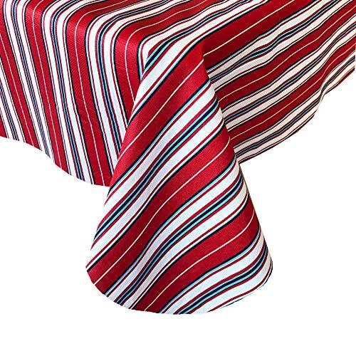 Home Bargains Plus Red, White, Blue Patriotic Stripe Print Vinyl Flannel