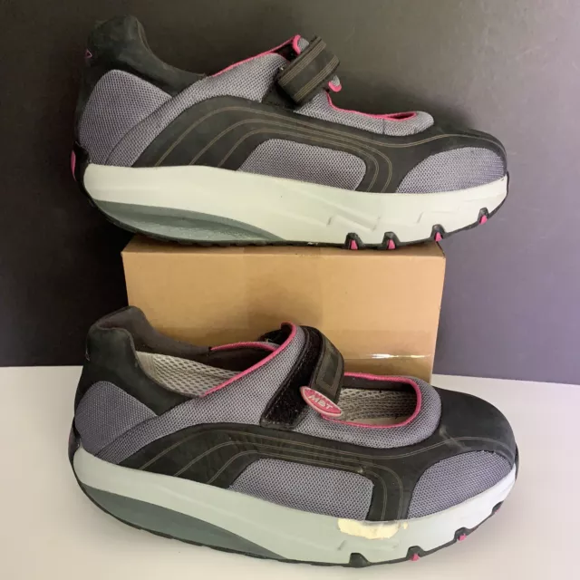 MBT Womens Pink / Gray Mary Jane US Size 9.5 Strap Sandal Toning Shoe
