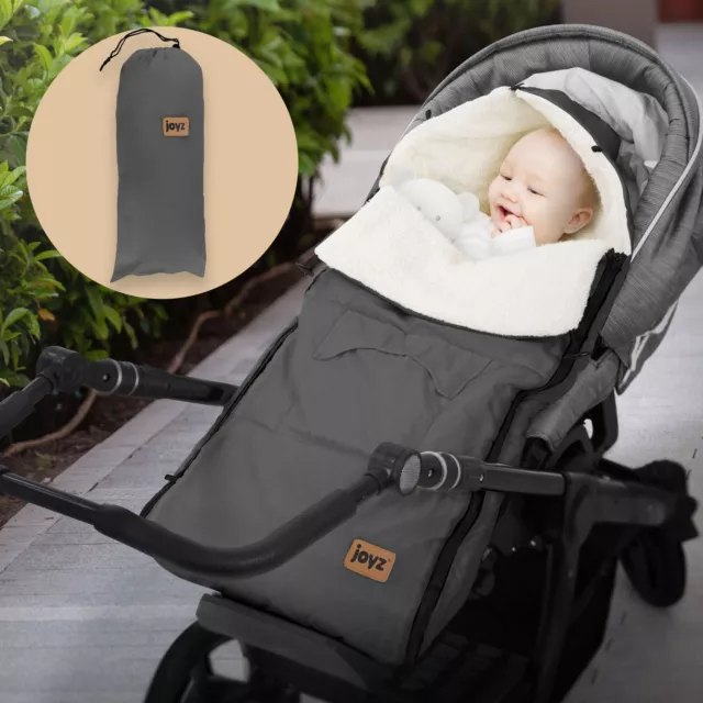 Chancelière pour bébé sac de couchage anthracite d'hiver poussette et siège auto