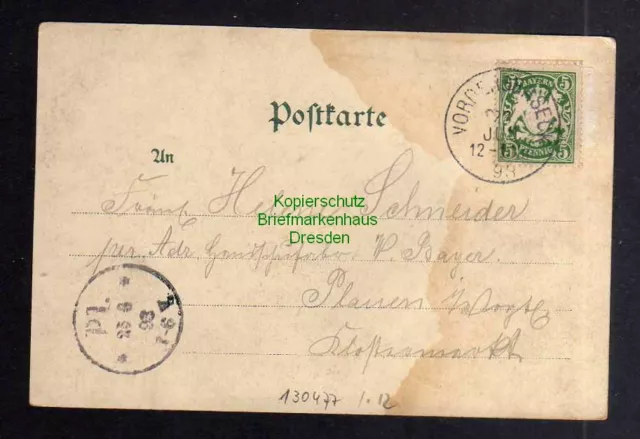 130477 AK Braunlitho Gruss vom Forsthaus Graseck Partnachklamm bei Garmisch 2