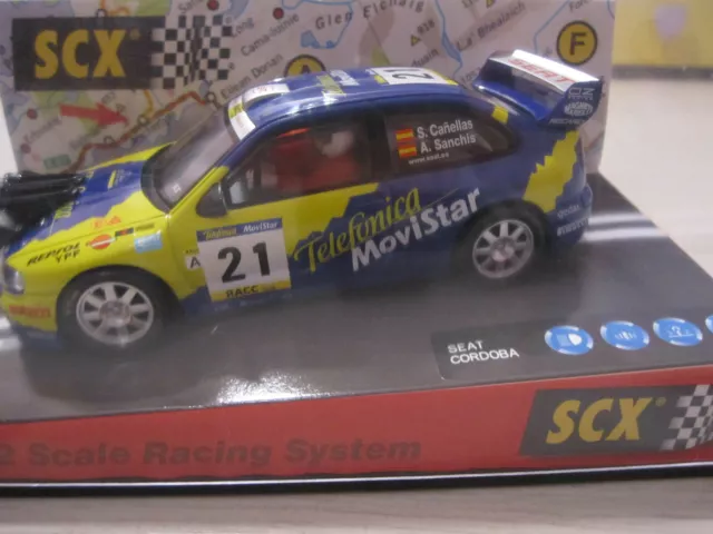 Slot Car SCX Scalextric SEAT CORDOBA E2 "MOVISTAR" Canellas/Sanchis  60720 1:32