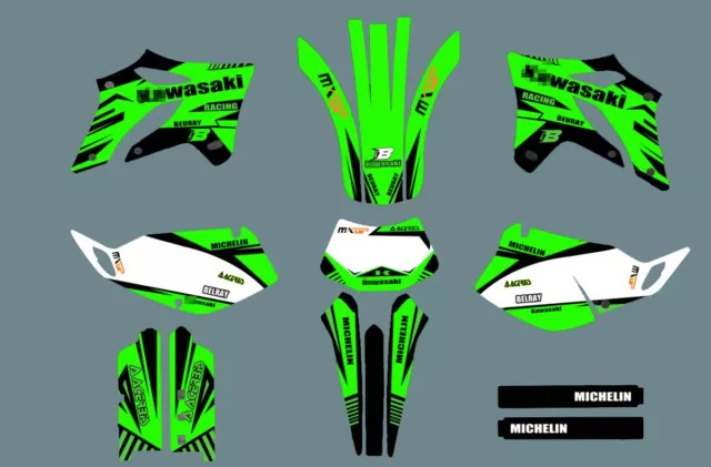 GRAPHICS DECALS STICKERS FULL KIT FOR Kawasaki KLX250 2004-2007 2005 2006