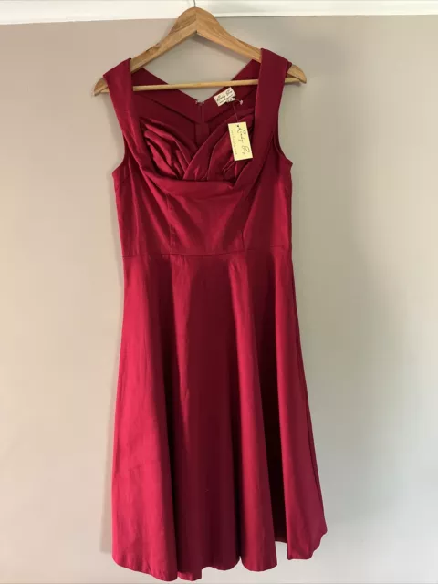 BNWT Lindy Bop Ophelia  Dress 1950’s swing Style UK Size 12   EU 38 / 40
