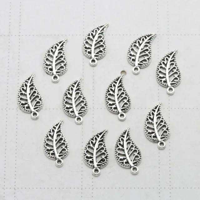 20pcs Alloy Hollow out Leaf Pendants Charms DIY Jewelry Making Accessory for