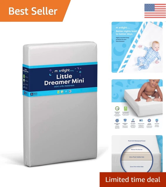 Premium Firm Dual-Sided Waterproof Mini Crib Mattress - CertiPUR-US Certified