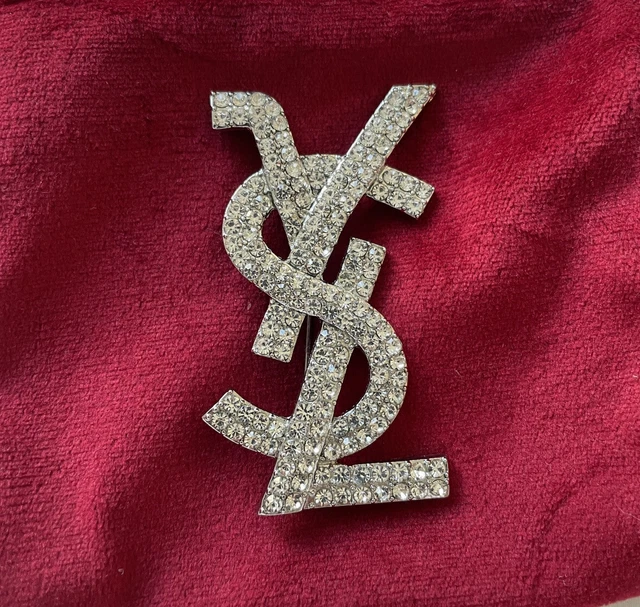 YSL Yves Saint Laurent Brooch Super Sparkly Swarovski Stones. Statement Piece YSL Yves Saint Laurent Brooch Super Sparkly Swarovski Stones. Statement Piece
