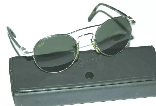 Vintage B&L RAY BAN USA CHAOS COMBO RETTANGOLARE argento/marmo W 2007
