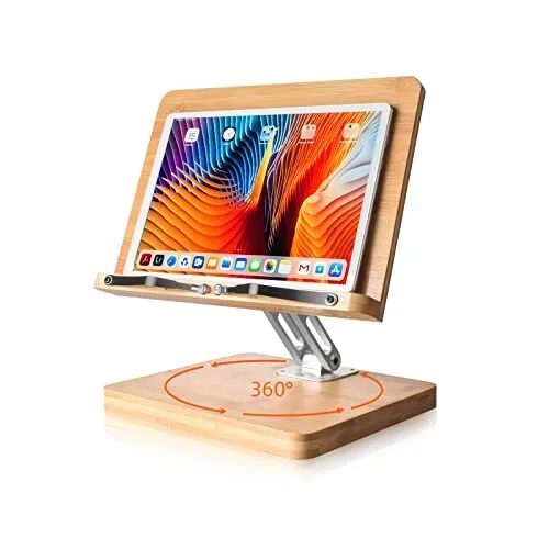 Desktop Book Stand with 360° Rotating Book Stand for Reading
