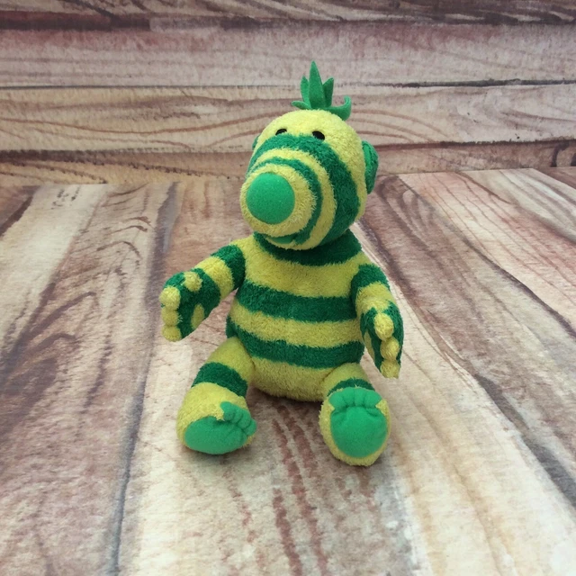 The Fimbles Fimbo Green & Yellow Stripe Soft Plush Toy 7” No Label