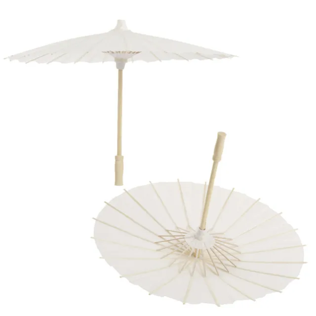 40 Cm Paper Umbrella Party Japanese White Umbrellas Vintage Decor Parasol Child