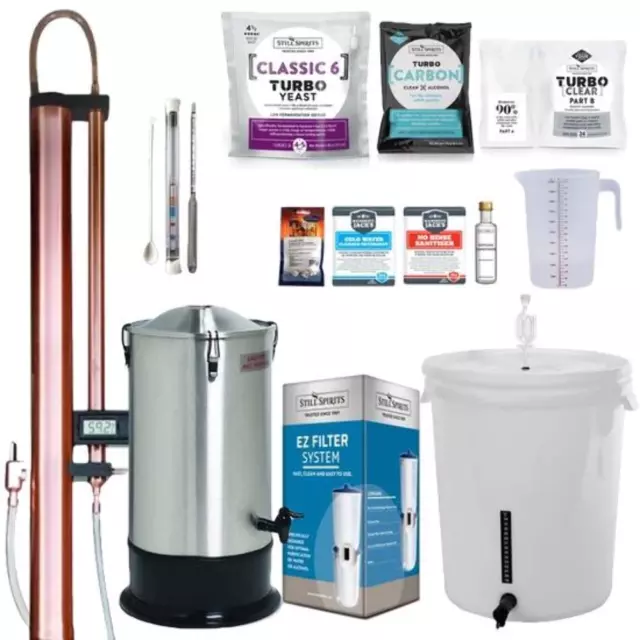 STARTER KIT with Next Generation Still Spirits Turbo 500 (T500) Copper Distiller