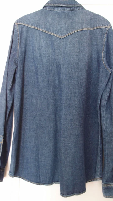 Chemise Jean Zara Taille S Bleue - Manches Longues - Coupe Décontractée - Coton