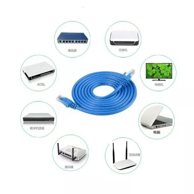 Éthernet Internet RJ45 Réseau Lan Câble Cordon Câble Mâle à Mâle Connecteur