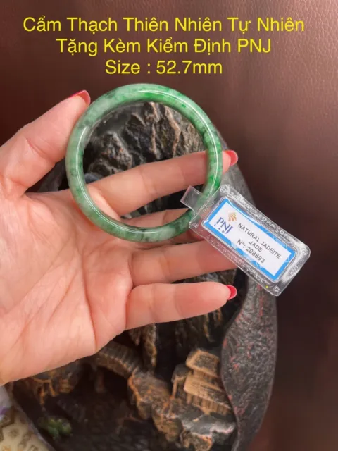 Natural Jade Bracelet Vòng Cẩm Thạch 100% Cẩm Thạch Natural Size 52.7mm