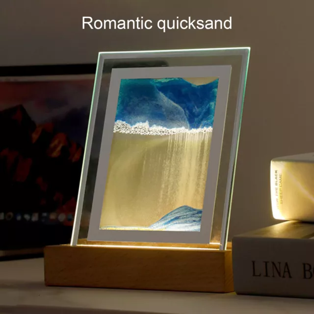 Night Lamp Usb Powered Decompression Quicksand Painting Led Bedside Lamp Night