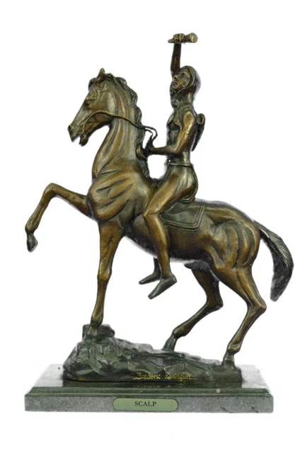 The Scalp by Frederic Remington  Bronze Statue Museum Quality Sculpture Figurine