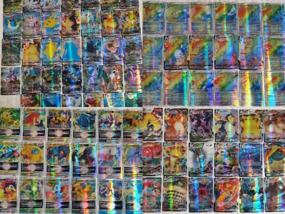 NEU DEUTSCHE 100 Stück Holos Pokemon (60 VMAX + 40 VSTAR) Karten