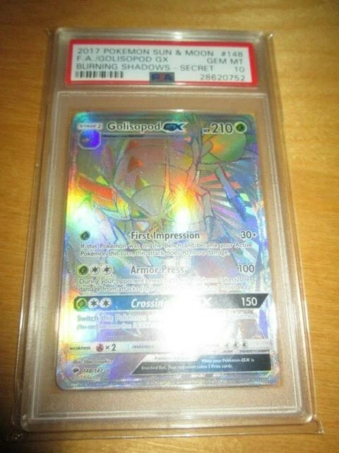 Pokemon PSA 10 GOLISOPOD SM * BRENNENDE SCHATTEN * GX Full Art FA Regenbogen Hyper RR 3
