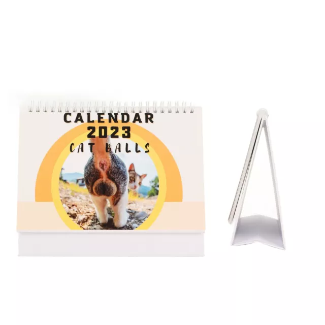 2023 Cat Butt Calendar 12 Monate Decorative Funny Desk Calendar Mit Note Spa Egg