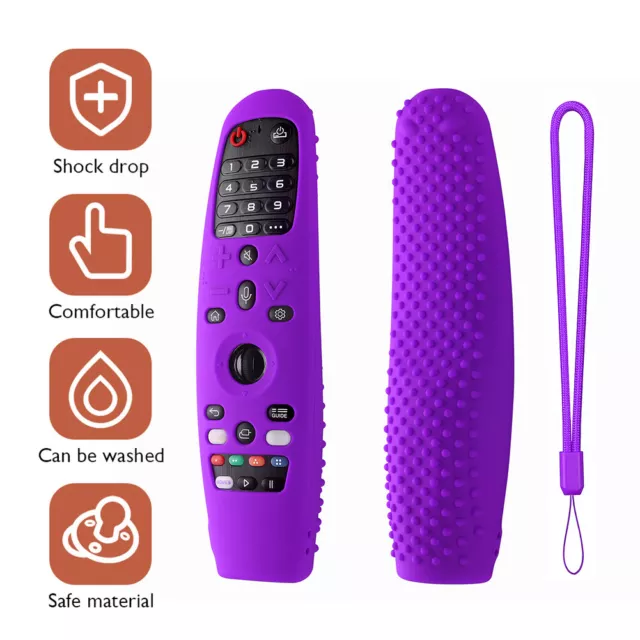 Housse de protection étanche en silicone pour télécommande LG Magic (Violet) Fr 2