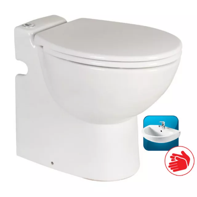 WC Suspendu Avec Broyeur Intégré Marque Sfa Sanitrit Modèle Sanicompact  Comfort Eco Silence - Neuf