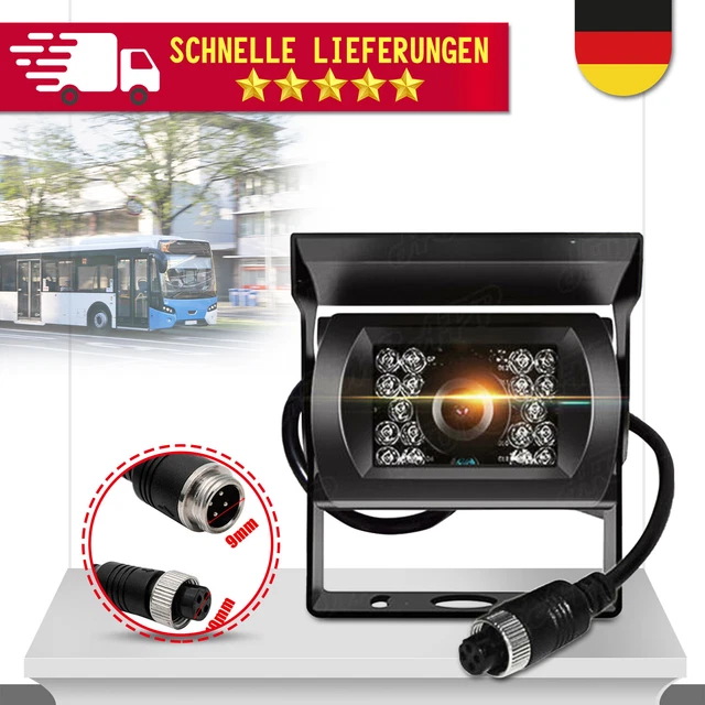 TELECAMERA RETROMARCIA AUTO 12V 24V colore visione notturna IR 4 PIN telecamera camion