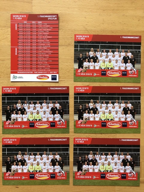 5X 1.FC KÖLN Frauen AK 201819 original handsigniert Sonderedition