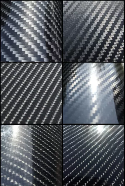 2D/3D/4D/5D/6D/7D Black Carbon Fibre Vehicle Vinyl Car Wrap ANY SIZE BUBBLE FREE