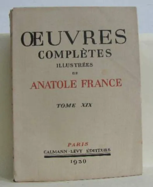 Oeuvres complètes illustrées tome XIX | France Anatole | Bon état