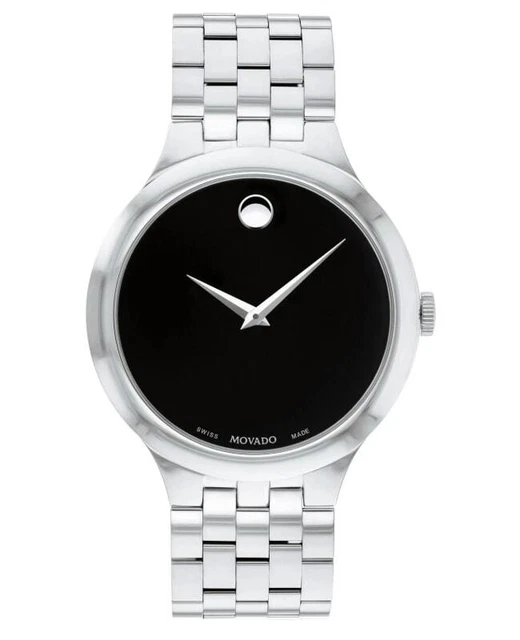 New Movado Veturi Black Dial Men's Watch 607415