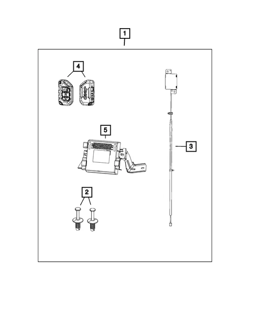 Genuine Mopar Remote Start And Keyless Entry Antenna 68290768AB