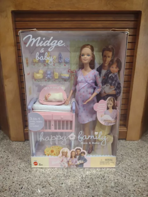 Vintage 2002 Barbie Happy Family Midge Baby (Pregnant Doll) NIOB Product  #56664