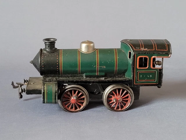 Jouet Ancien En Tôle Locomotive Train Mécanique ECLAIR
