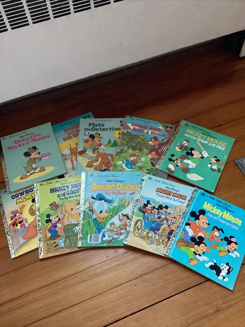 Vintage Walt Disney Little Golden Book/ World Of Reading Lot Of 10 Nice!!