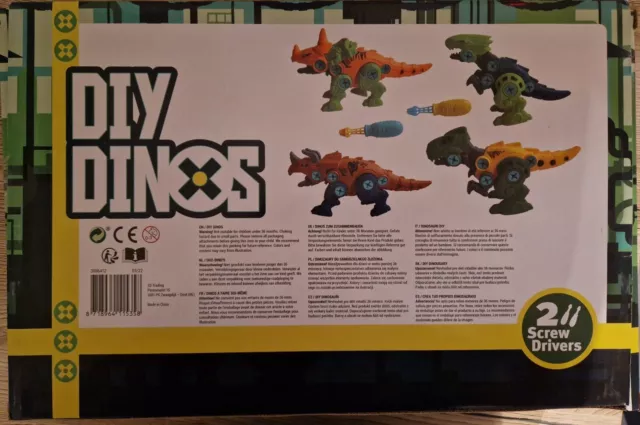 DIY Dinosaurierset 4 Stk Montage Zusammenbauen Spielzeug Dinos Kinder 2
